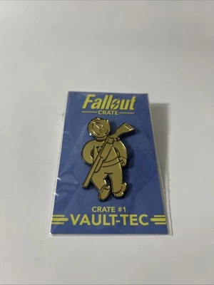 Bethesda Fallout Loot Crate Exclusive Lone Wanderer Perk Pin Gold Variant Rare - Image 1 of 4