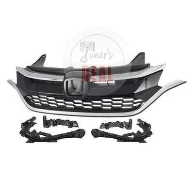 6PC For Honda CRV CR-V 2015 2016 Bumper Headlight Brackets + Front Chrome Grille - Изображение 1 из 4