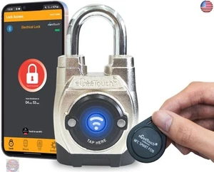 eGeeTouch 5th GEN Outdoor Smart Padlock ? (Single, Short Shackle) Keyless - Picture 1 of 7