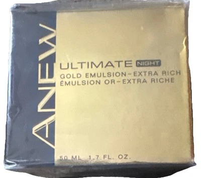 Nuevo de Lote Antiguo Sellado Avon Anew Ultimate Night Gold Emulsión-Extra Rico 50 ML 1.7 FL OZ Foto 1 de 4