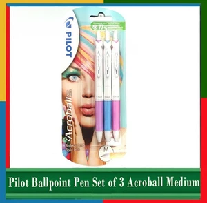 Pilot Kugelschreiber 3er Set Acroball Medium Kostenlose Lieferung Recycling Kunststoff. - Bild 1 von 2
