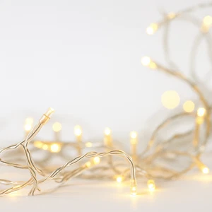 Elegani 10 LED Clear Cable String Lights – 3ft Mini Fairy Lights, Warm White - Picture 1 of 4