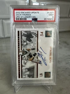 ZACH THOMAS 2022 PANINI ENCASED LEGENDARY AUTO AUTOGRAPH CARD /35 PSA 9 Pop 2 - Picture 1 of 3