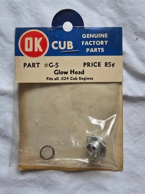 Vintage OK Cub .024 Glow Head Part #G-5 - NOS - Image 1 of 4