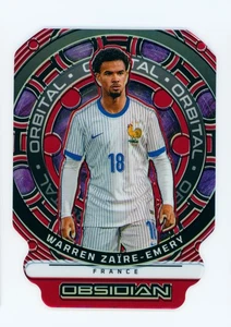 2024-25 Warren Zaire-Emery Panini Obsidian Orbital Red Flood France Card 2/10 - Picture 1 of 3