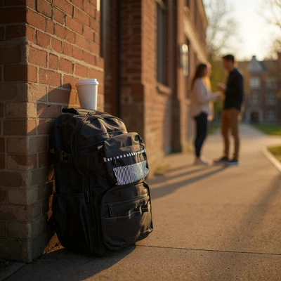 Großer Sportlicher Rucksack Schulrucksack Freizeit Wanderrucksack schwarz - Bild 1 von 4