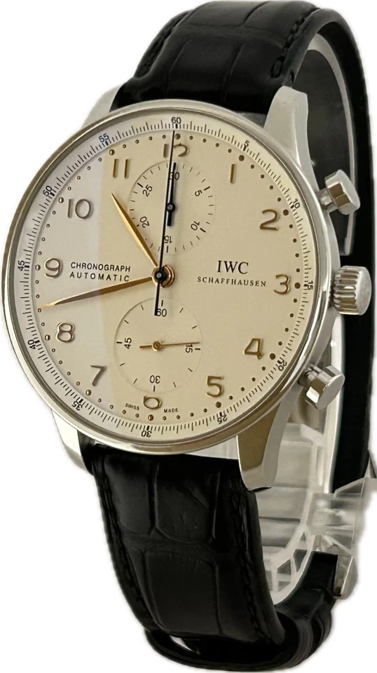 IWC Portugieser Chronograph IW371445 Ivoly Automatic Mens Watch Excellent A4955 - Image 1 of 4