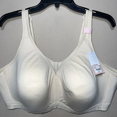 Sujetador Cacique Mujer Ligeramente Forrado 50D Beige Tostado Algodón Desnudo Sin Alambres Nuevo con Etiquetas Foto 1 de 4