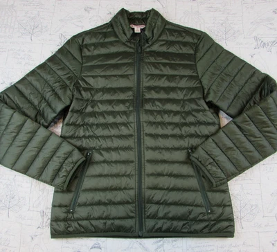 Chaqueta acolchada ligera Brooks Brothers para mujer verde Thermore rojo polar S Foto 1 de 4