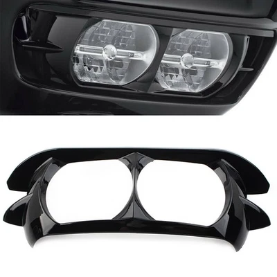 Scheinwerferblende für Harley Road Glide 2015-2022 Schwarz glänzend - Bild 1 von 4