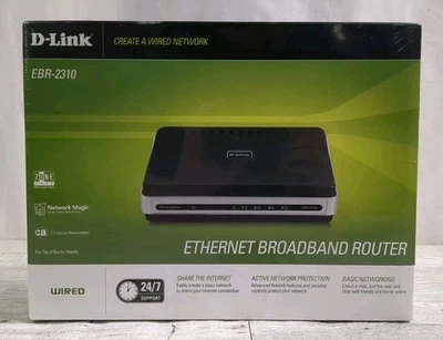 Brand New D-Link EBR-2310 4-Port 10/100 Wired Router (Sealed Box) - Image 1 of 4