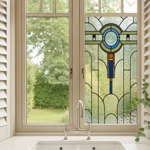 Película geométrica para vidrieras - Adherente de privacidad para baño/cocina - Imagen 1 de 9