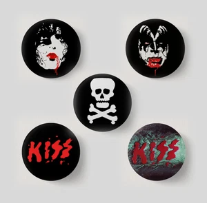 KISS Halloween 2025 Badge Button Set 57mm 2 1/4" Pin Pinback Gene Paul Blood - Picture 1 of 10