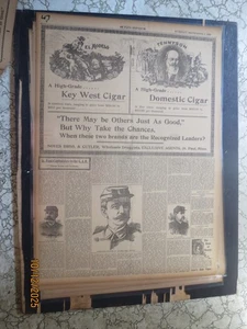 Tabak Geschichte Zeitung 43 KEY WEST CIGAR + TENNYSON + CIVIL WAR GAR 1896 - Bild 1 von 1