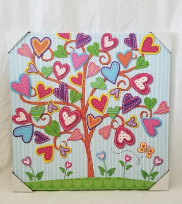 Arte de pared Oopsy Daisy Too Fine Art para corazones de niños - lienzo de árbol nuevo en paquete Foto 1 de 4