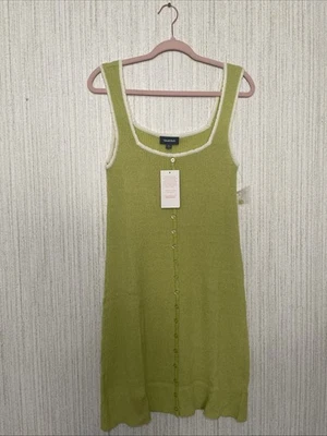 NWT ModCloth Size Large Green Tank Sweater Dress #3 - Image 1 of 4