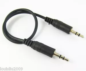 5x 1Ft 30cm 3.5mm Male to Male M/M Stereo Audio Cords Cables Nickel Plated Plugs - Picture 1 of 3