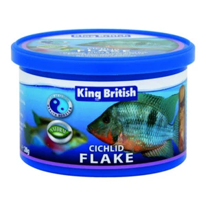 King British Cichlid Flake 28g Aquarium Fish Food with Immuno Health Booster - Picture 1 of 1