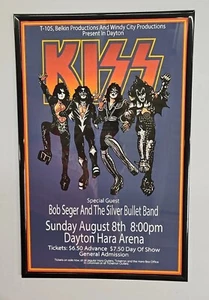 KISS Destroyer 76' Aucoin Era framed Concert Poster, Dayton Hara Arena - Picture 1 of 2
