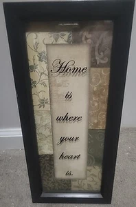 Home decor wall art framed 16x8.5in - Picture 1 of 3