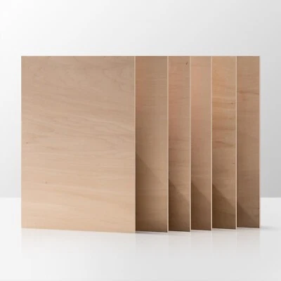 Robotime Unfinished Wood 6 Pack Balsa Wood Sheets Basswood Thin Craft Wood Board