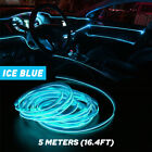5M Ice Blue Interior Decor Atmosphere Wire LED Light Glow String Strip Lamp 12 V