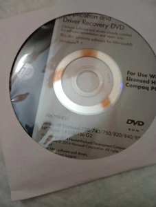 New HP Application and Driver Recovery DVD 796799-B21 - Picture 1 of 3