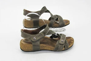 Taos Women Sandal Trulie Size US 6 EUR 37 Taupe Gray Gladiator Shoe Pre Owned vq - Picture 1 of 12