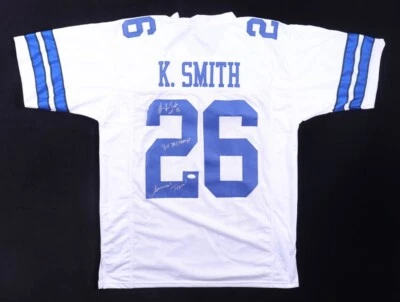 凯文·史密斯签名达拉斯牛仔队球衣“3xSB冠军和美国队”(JSA COA) — 第 1/4 张图片