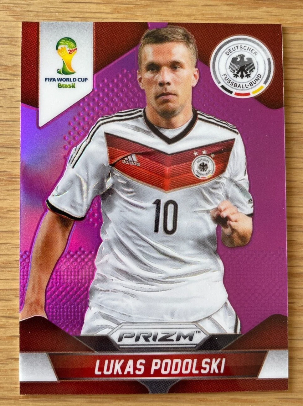 2014 World Cup Panini Prizm #92 Lukas Podolski Germany Purple 25/99