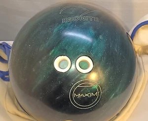 Ebonite Maxim 11.3 Pound Green With Sparkle Perdrilled Bowling Ball - Picture 1 of 6
