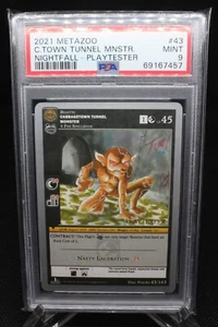 PSA 9 C.Town Tunnel Mnstr - 43/163 2021 Playtester Nightfall - Metazoo Karte - Bild 1 von 2