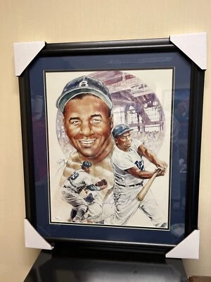 Fotografia emoldurada assinada por Roy Campanella Dodgers 16X20 certificado de autenticidade JSA - Imagem 1 de 4