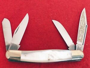 Fight'n Rooster Germany mint four blade pearl Captains Rooster stockman knife