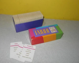 1989 Milton Bradley Tabu Spiel Ersatzteil Fragen Karten Deck Party Ideen - Bild 1 von 1