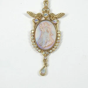 Kirks Folly Fairy Godmother Pendant Necklace Goldtone Chain - Picture 1 of 9