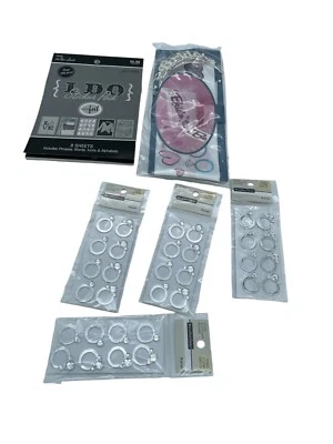 Juegos de 4 pegatinas de anillos de boda recuerdos, libro de pegatinas de boda Sach&crown Foto 1 de 4