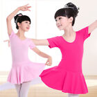 Kids Girls Ballet Leotard Dress Kids Cotton Skirted Dance Leotard Tutu Skirt