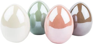 Uova Decorative in Ceramica, Uova Di Pasqua Effetto Porcellana, Lucide, Con Effe - Foto 1 di 12