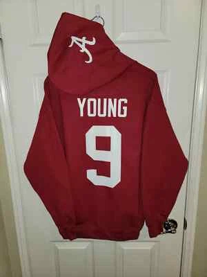 Alabama Crimson nfl young 9 Jersey Style football Hoodie Hooded Sweatshirt - Image 1 of 4