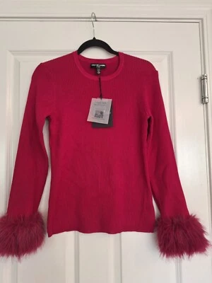 Adrienne Landau Wine Pink Color with Faux Fur Top size M - Image 1 of 4