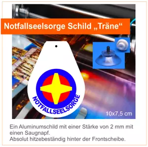 Notfallseelsorge PSNV Wappen, Schild mit Saugnapf - Bild 1 von 2