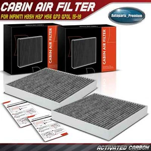 2xActivated Carbon Cabin Air Filter for INFINITI M35h M37 M56 Q70 Q70L 2015-2019 - Picture 1 of 9