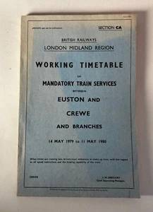 BR London Midland Region Working Timetable Section CA (BR31178/4) 1979/80 - Bild 1 von 2