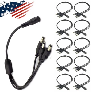 (10 Pcs) DC Power Splitter Cable Cord Adapter 1:3 CCTV Security Camera DVR LED - Picture 1 of 2