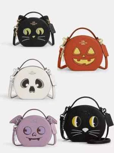 NWT Coach Canteen Crossbody Bag With Halloween Pumpkin/ghost/cat/bat 🎃💀 - Picture 1 of 44