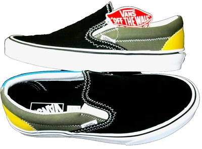 Vans Para Mujer Clásicos Sin Cordones Zig Zag Multi Verdadero Blanco Lona Zapatos Talla 6.5 Nuevos en Caja Foto 1 de 4