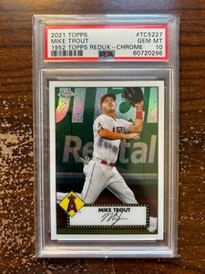Mike Trout, 1952 Topps Redux-Chrome #TC5227 - 2021 Topps - PSA 10 GEM MT