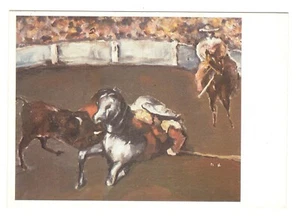 Izhak Adir Antigua Postal Ilustrada Boca y Pie Pintura Artistas Israel Años 70 - Imagen 1 de 2