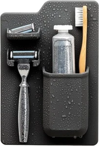 Tooletries - The Harvey Toothbrush & Razor Holder - Silicone Toiletry Organizer - Picture 1 of 2